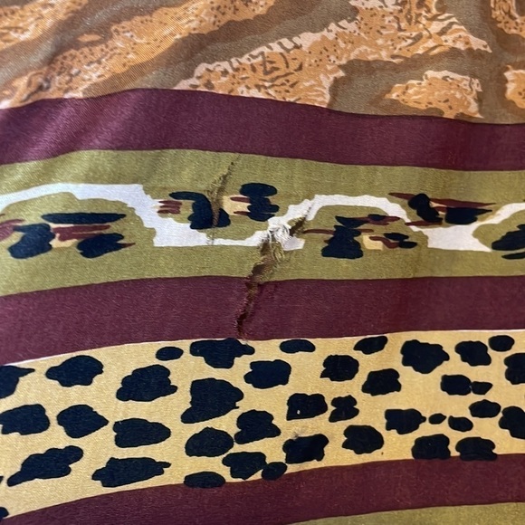 EVR Vintage Silk Animal Print Windbreaker Jacket - Picture 6 of 7